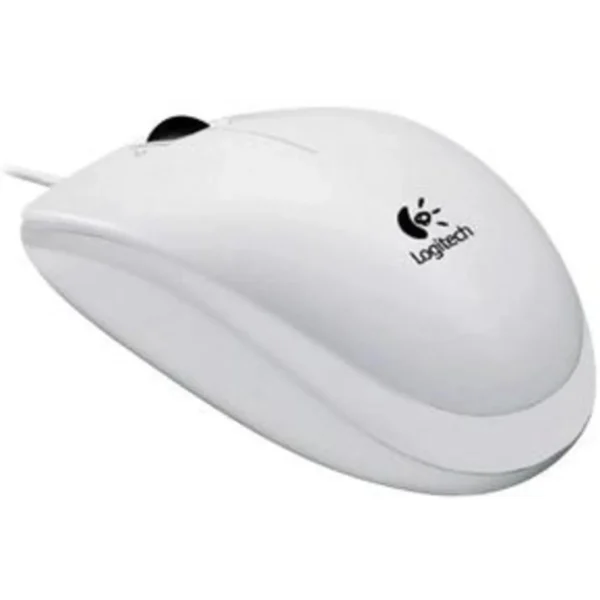 Logitech Business B100 Optical USB Mouse, White