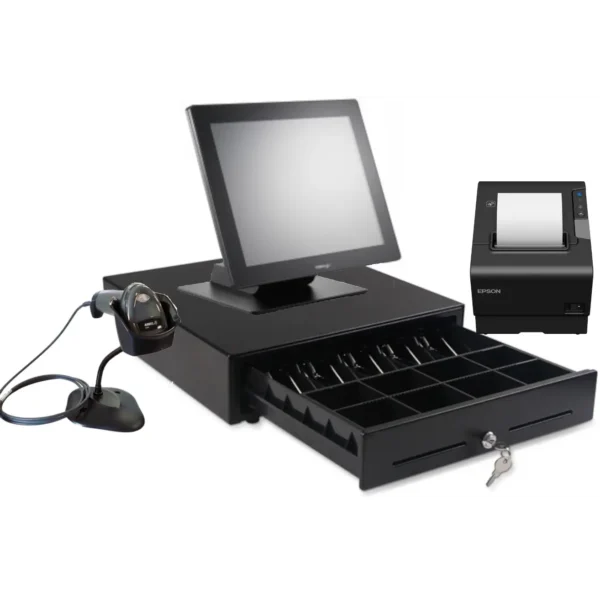 Integrated stationary cash register