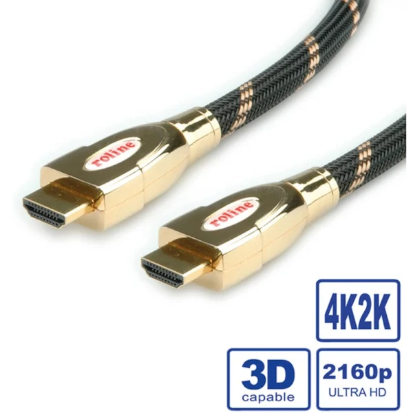 Roline Gold HDMI Ultra HD Cable + Ethernet, 1m - 5m