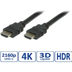 Roline HDMI UltraHD Cable + Ethernet, M/M, v2.0, 1m – 5m